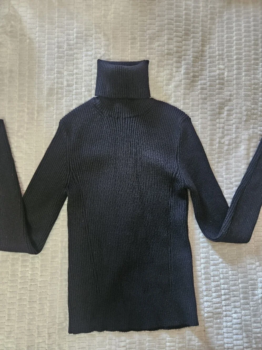 Zara Black Ribbed Turtleneck Sweater